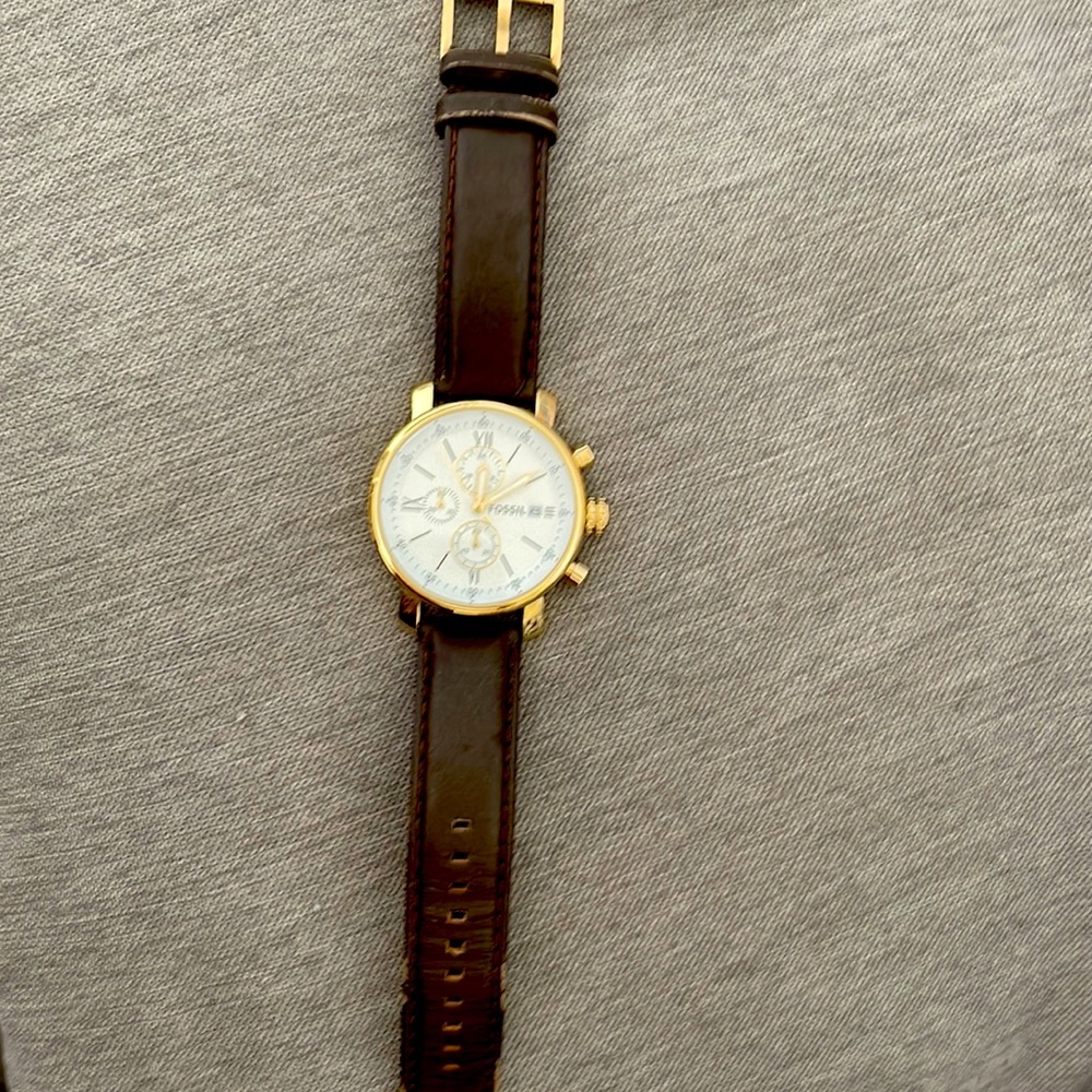 Mens fossil gold watch